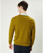 Pull Orio rayures texturées olive